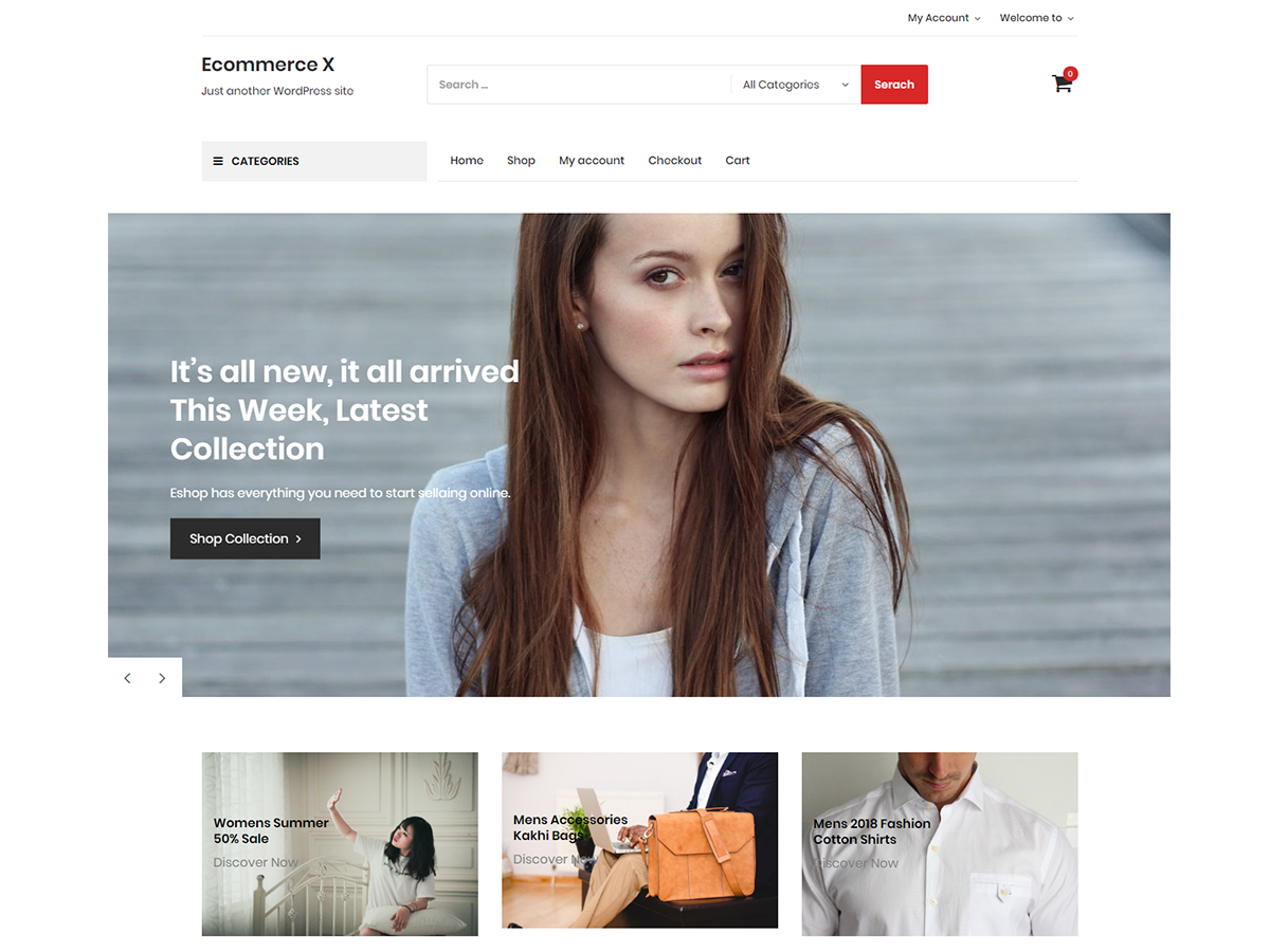 Ecommerce X Preview Wordpress Theme - Rating, Reviews, Preview, Demo & Download
