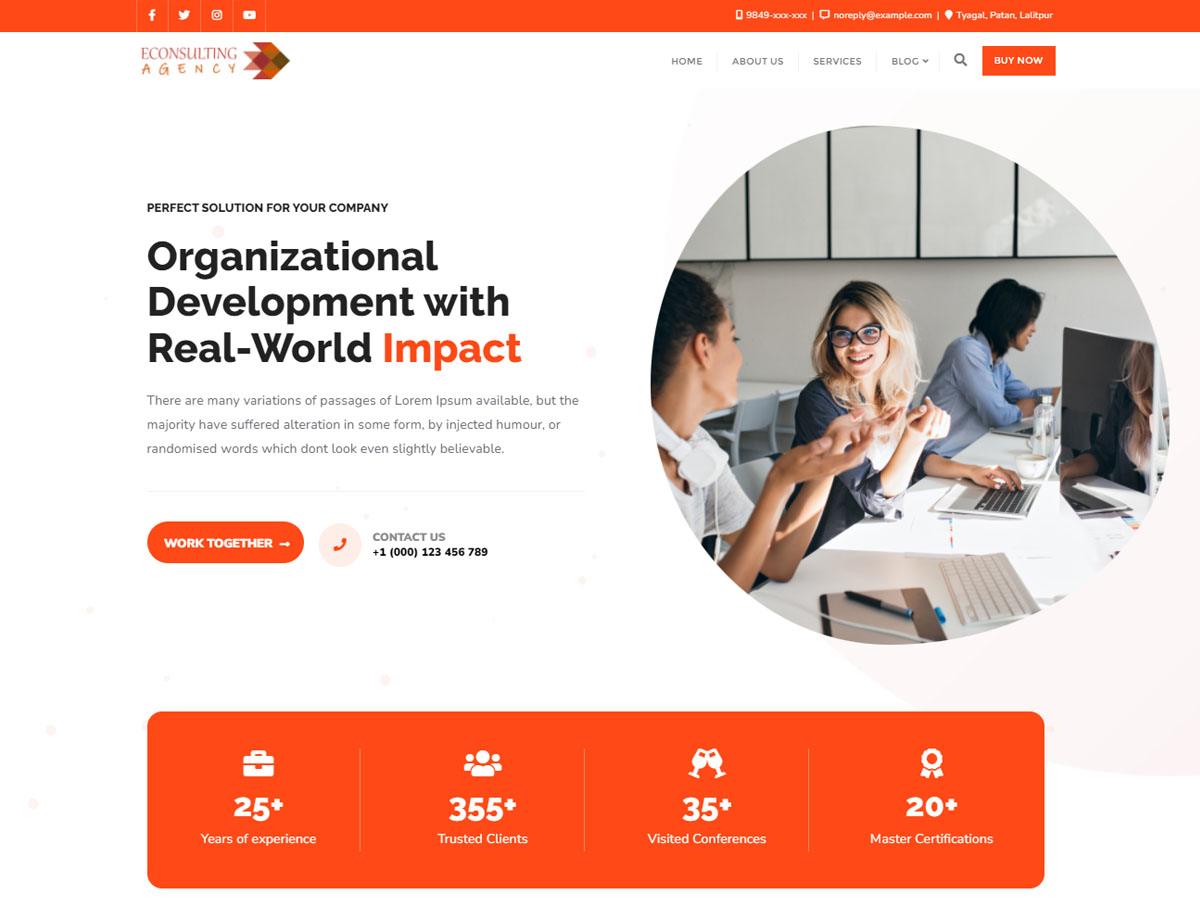EConsulting Agency Preview Wordpress Theme - Rating, Reviews, Preview, Demo & Download