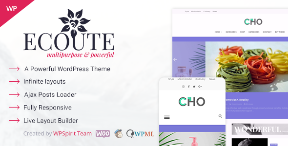 Ecoute Preview Wordpress Theme - Rating, Reviews, Preview, Demo & Download