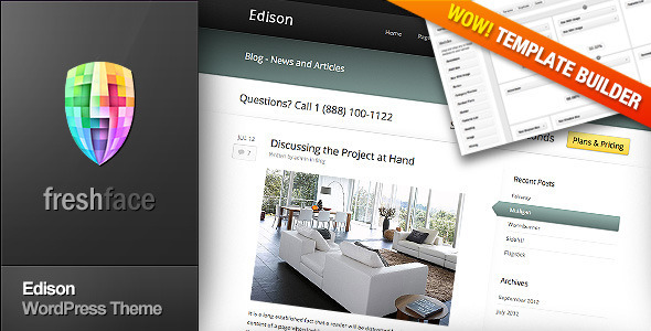 Edison Preview Wordpress Theme - Rating, Reviews, Preview, Demo & Download