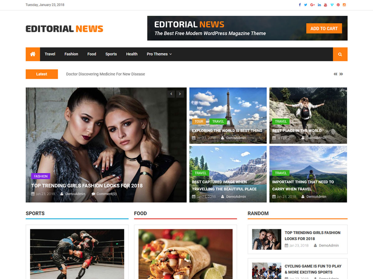 Editorial News Preview Wordpress Theme - Rating, Reviews, Preview, Demo & Download