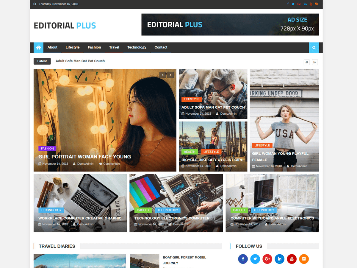 Editorial Plus Preview Wordpress Theme - Rating, Reviews, Preview, Demo & Download