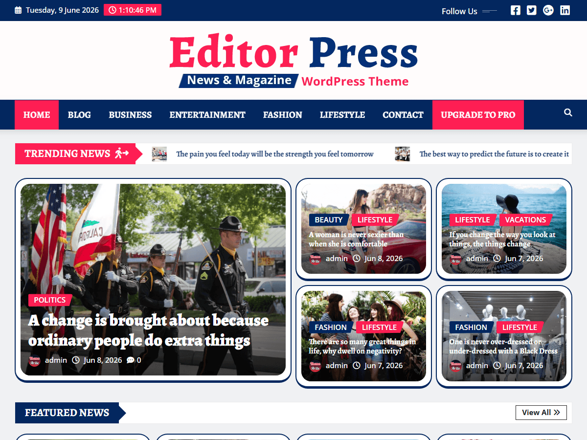 EditorPress Preview Wordpress Theme - Rating, Reviews, Preview, Demo & Download