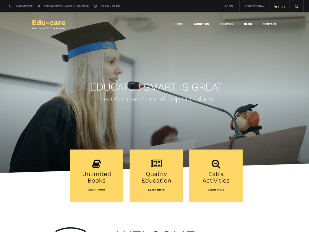 Edu Care Preview Wordpress Theme - Rating, Reviews, Preview, Demo & Download