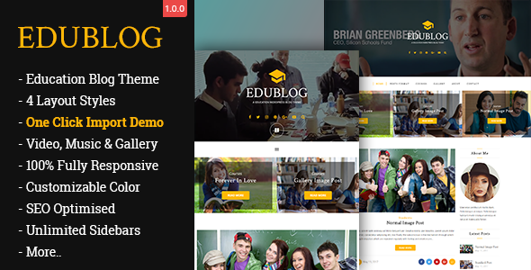 EduBlog Preview Wordpress Theme - Rating, Reviews, Preview, Demo & Download