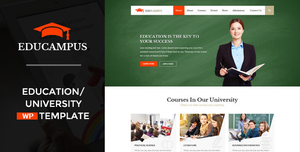 Educampus Preview Wordpress Theme - Rating, Reviews, Preview, Demo & Download