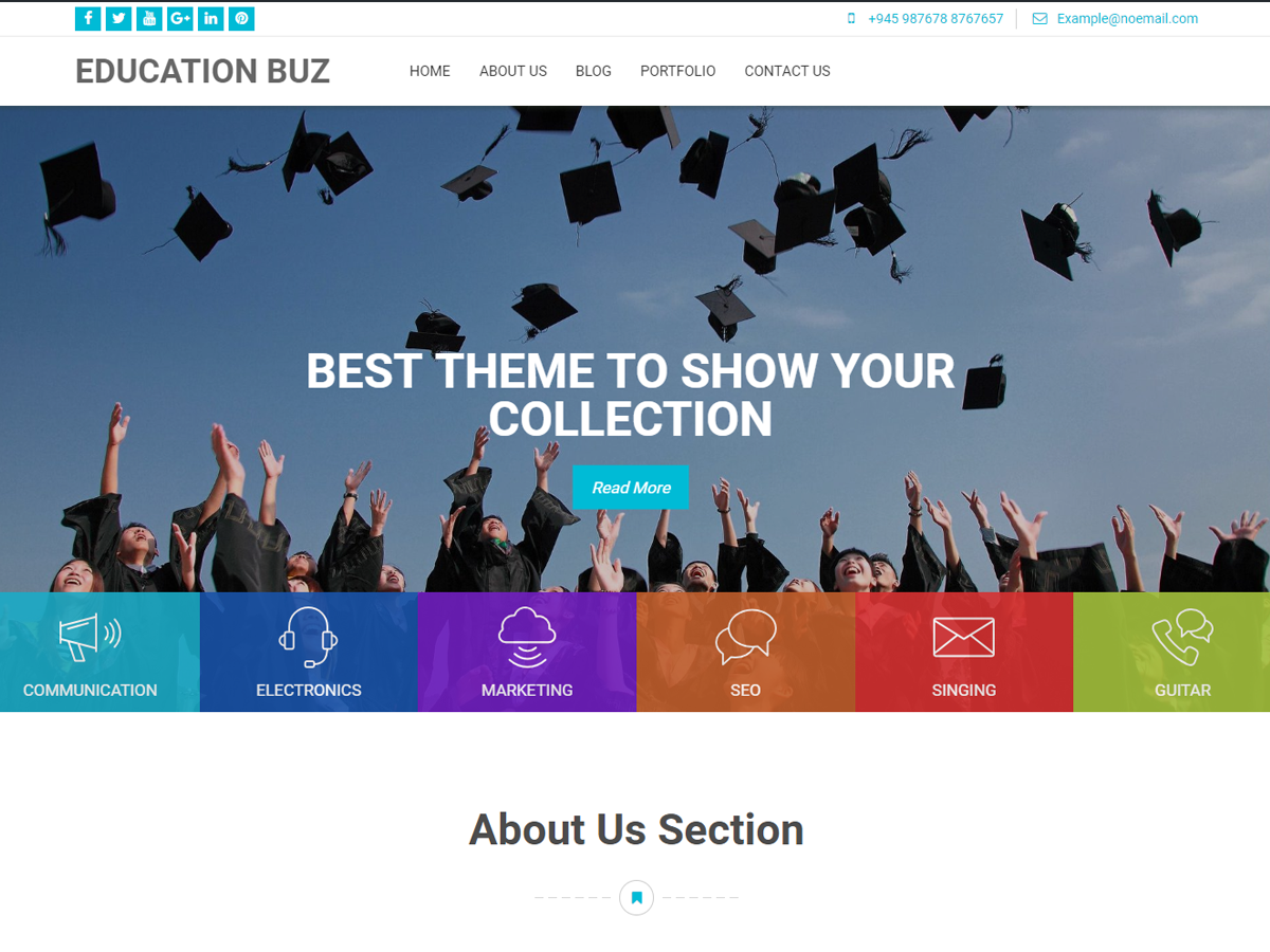 Education Buz Preview Wordpress Theme - Rating, Reviews, Preview, Demo & Download