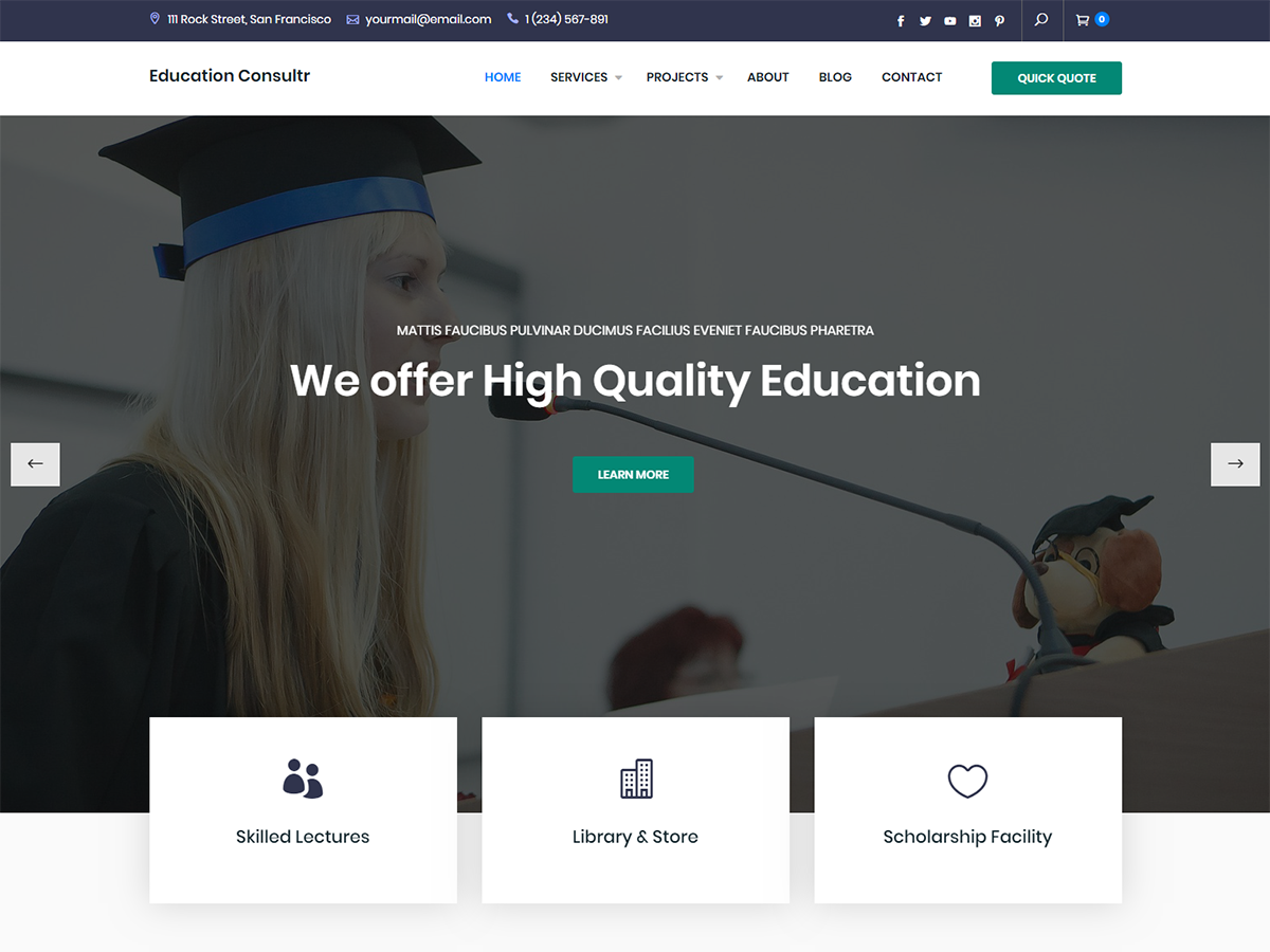 Education Consultr Preview Wordpress Theme - Rating, Reviews, Preview, Demo & Download