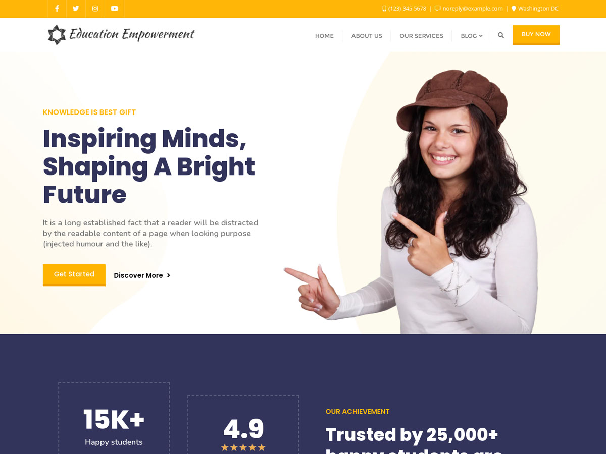 Education Empowerment Preview Wordpress Theme - Rating, Reviews, Preview, Demo & Download