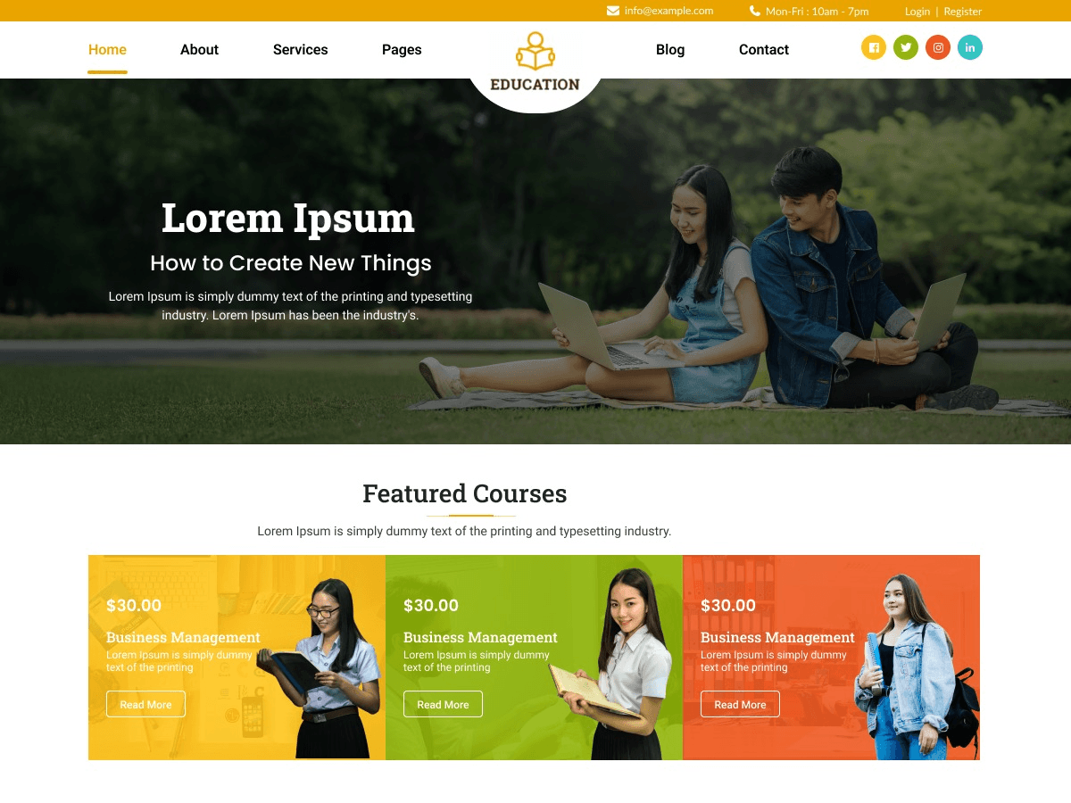 Education Institution Preview Wordpress Theme - Rating, Reviews, Preview, Demo & Download