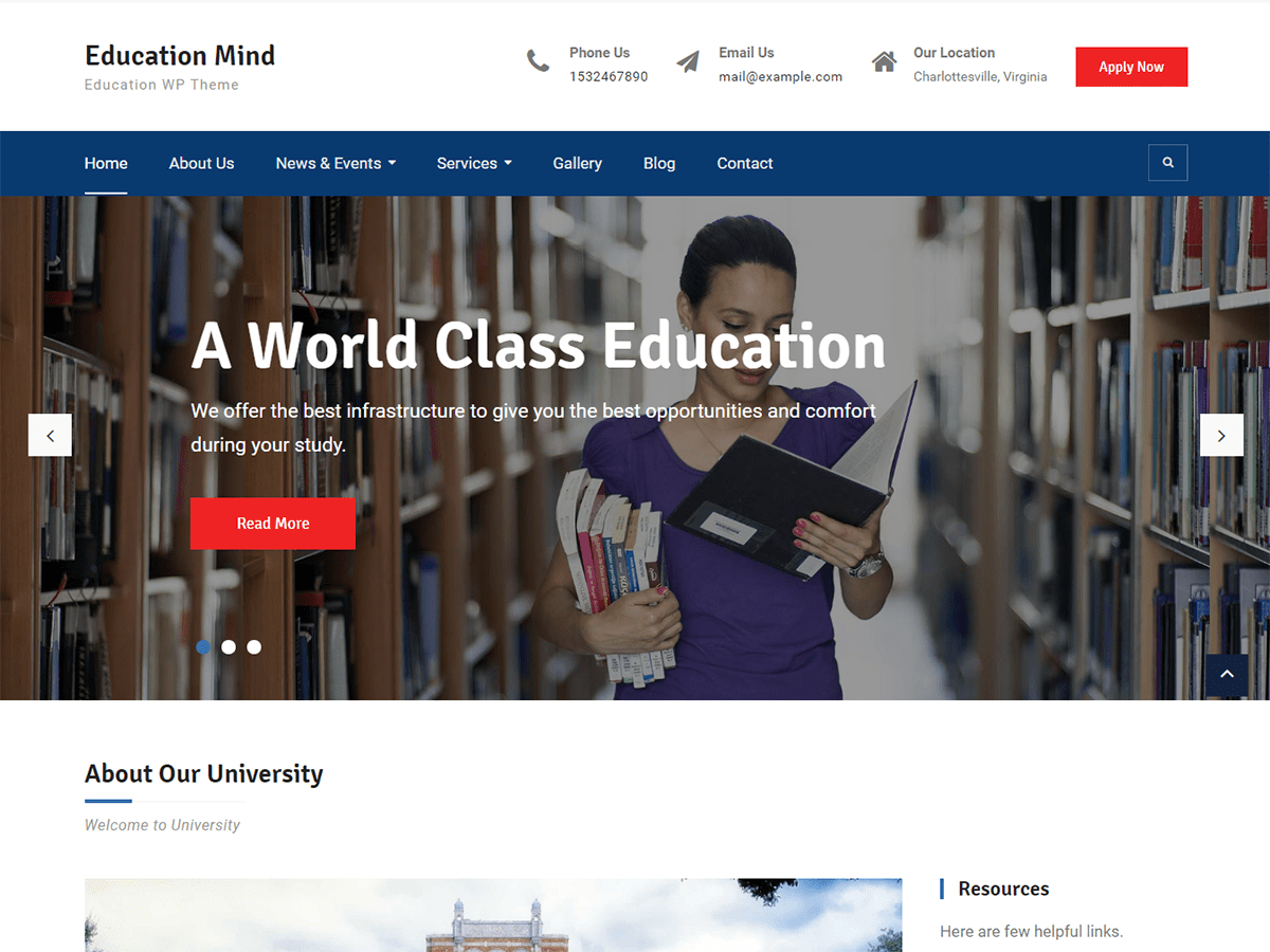 Education Mind Preview Wordpress Theme - Rating, Reviews, Preview, Demo & Download