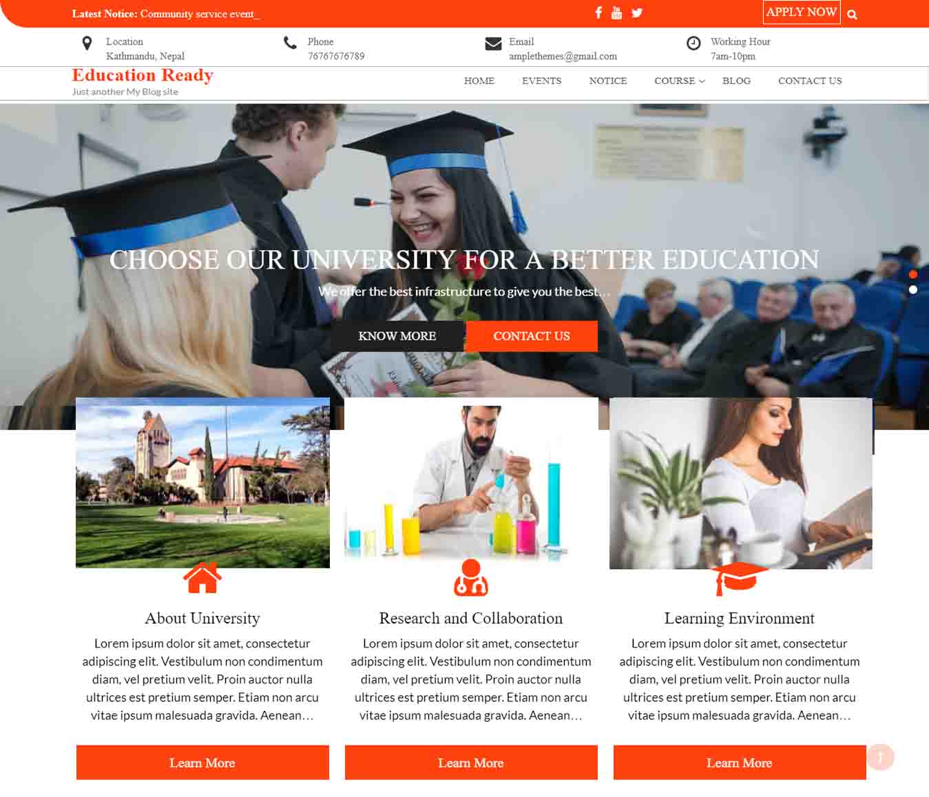 Education Ready Preview Wordpress Theme - Rating, Reviews, Preview, Demo & Download