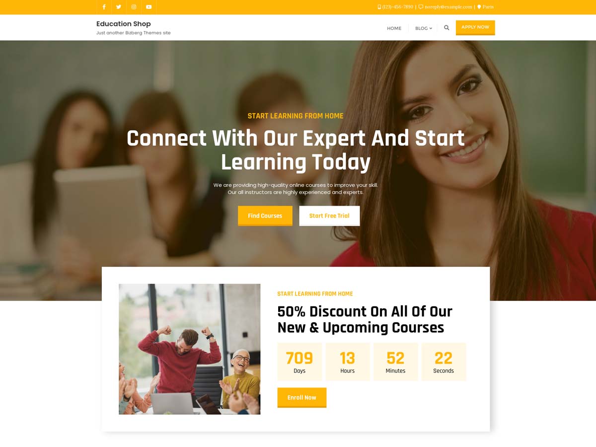 Education Shop Preview Wordpress Theme - Rating, Reviews, Preview, Demo & Download
