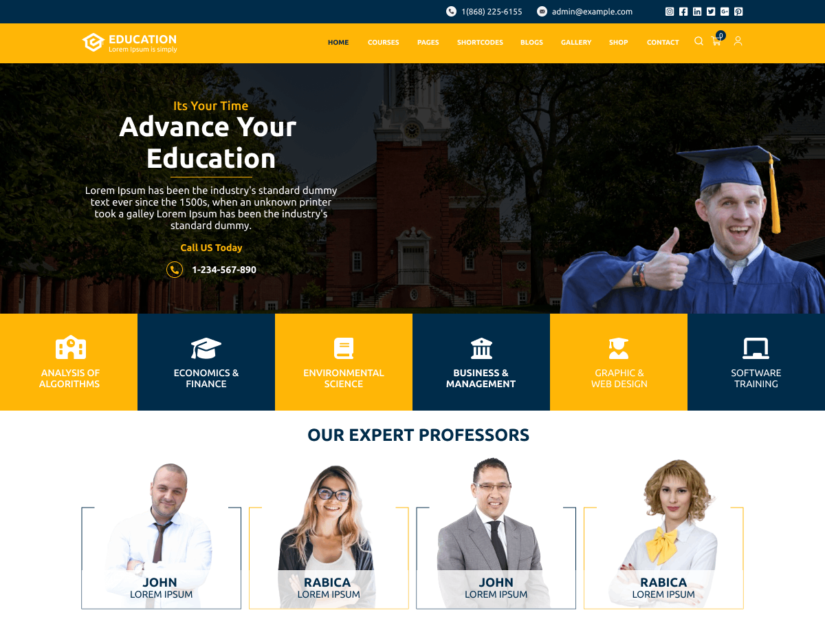 Education Skill Preview Wordpress Theme - Rating, Reviews, Preview, Demo & Download