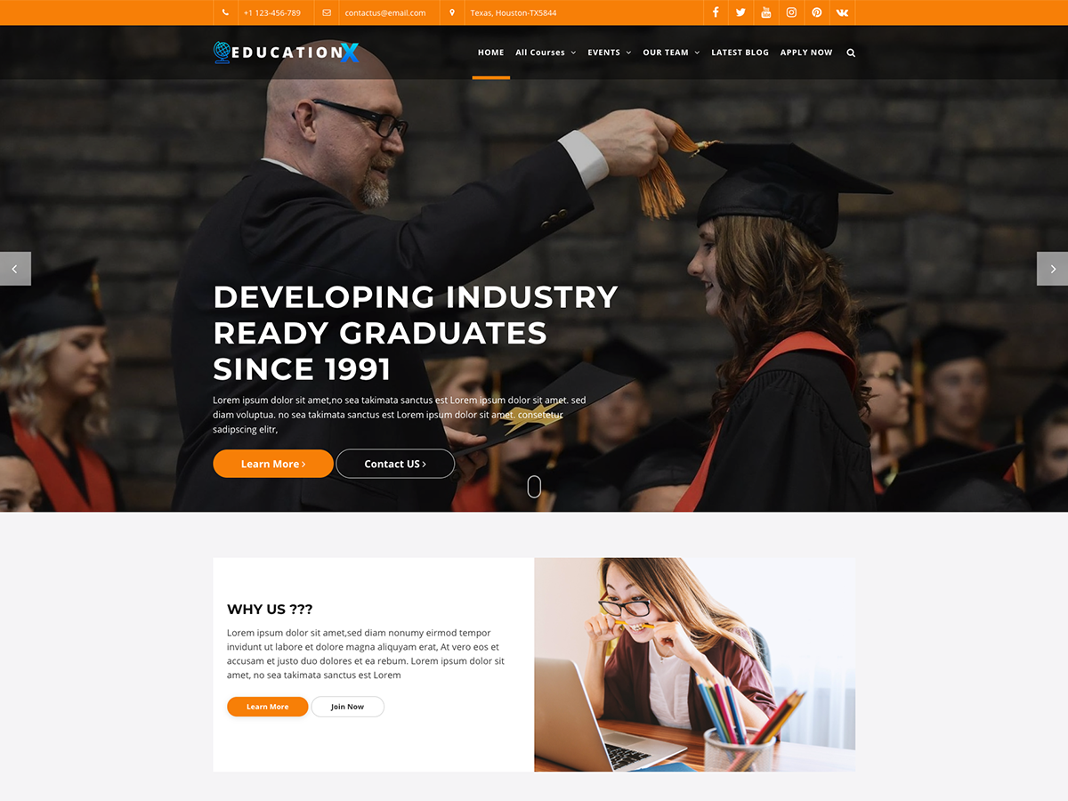 Education X Preview Wordpress Theme - Rating, Reviews, Preview, Demo & Download