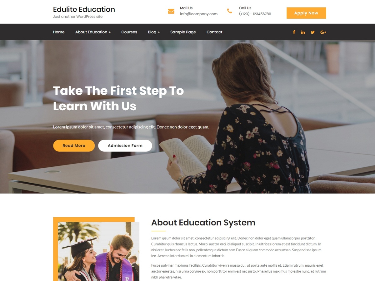 Edulite Preview Wordpress Theme - Rating, Reviews, Preview, Demo & Download