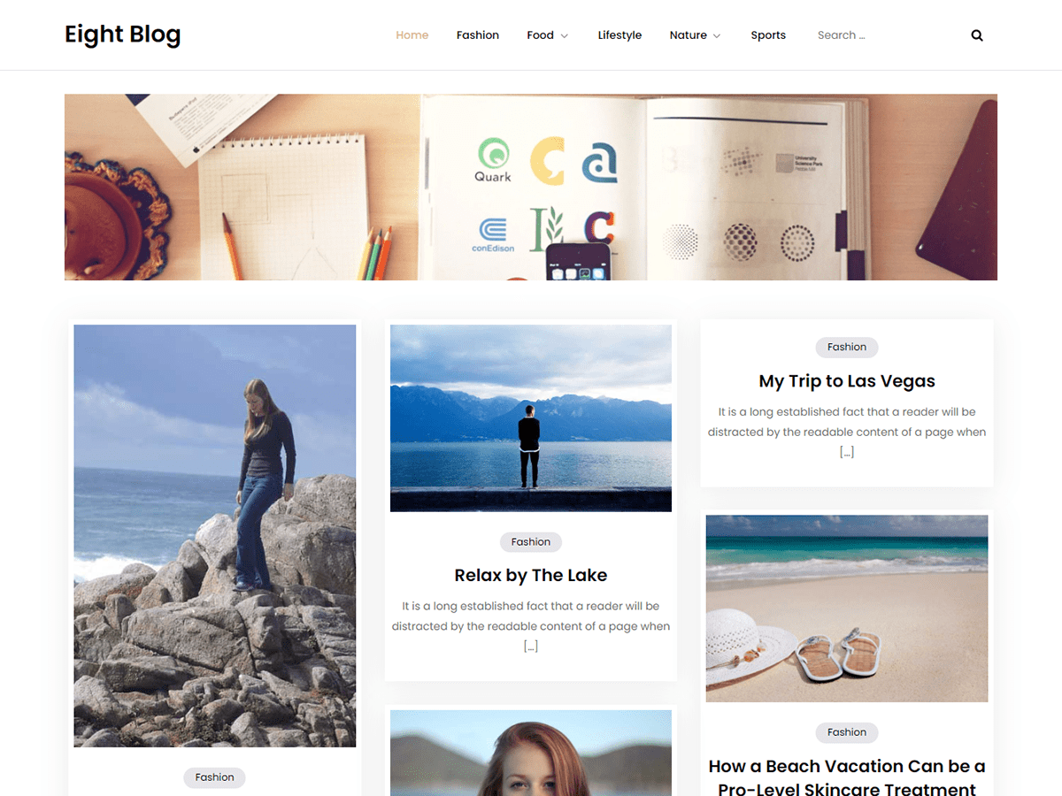 Eight Blog Preview Wordpress Theme - Rating, Reviews, Preview, Demo & Download