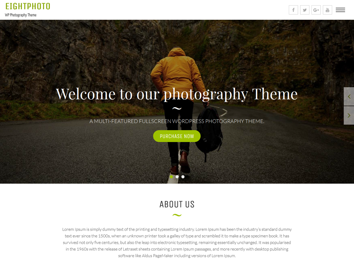 EightPhoto Preview Wordpress Theme - Rating, Reviews, Preview, Demo & Download