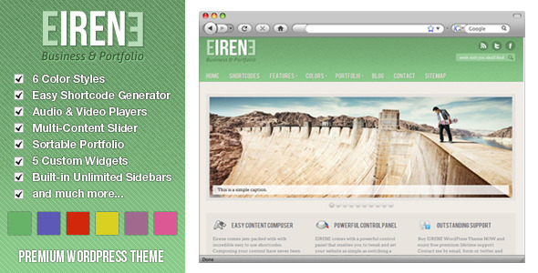 Eirene Preview Wordpress Theme - Rating, Reviews, Preview, Demo & Download