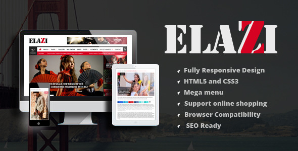 Elazi Magazine Preview Wordpress Theme - Rating, Reviews, Preview, Demo & Download