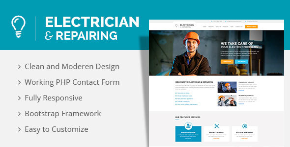 Electrician Preview Wordpress Theme - Rating, Reviews, Preview, Demo & Download