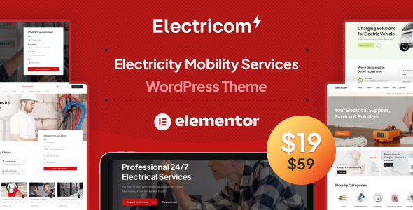 Electricom Preview Wordpress Theme - Rating, Reviews, Preview, Demo & Download