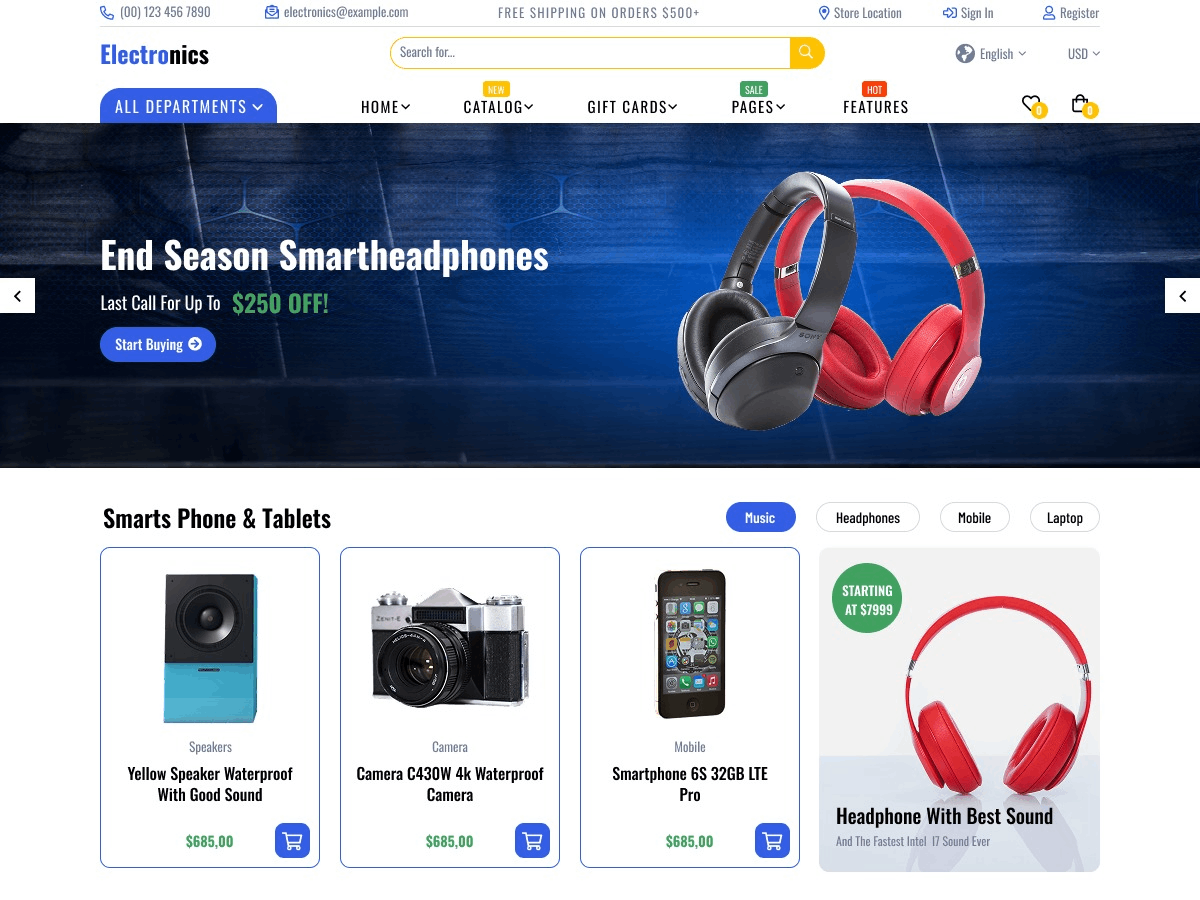 Electronics Market Preview Wordpress Theme - Rating, Reviews, Preview, Demo & Download