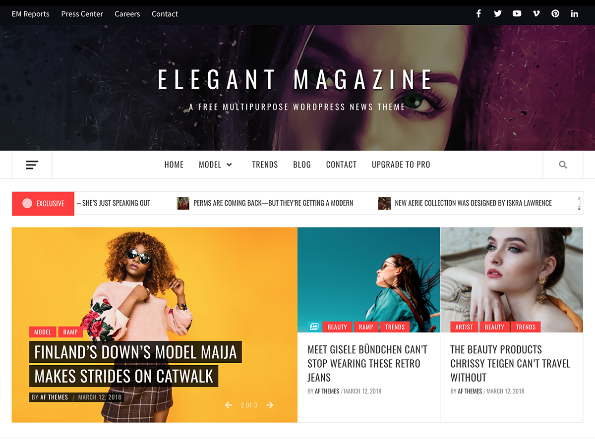 Elegant Magazine Preview Wordpress Theme - Rating, Reviews, Preview, Demo & Download