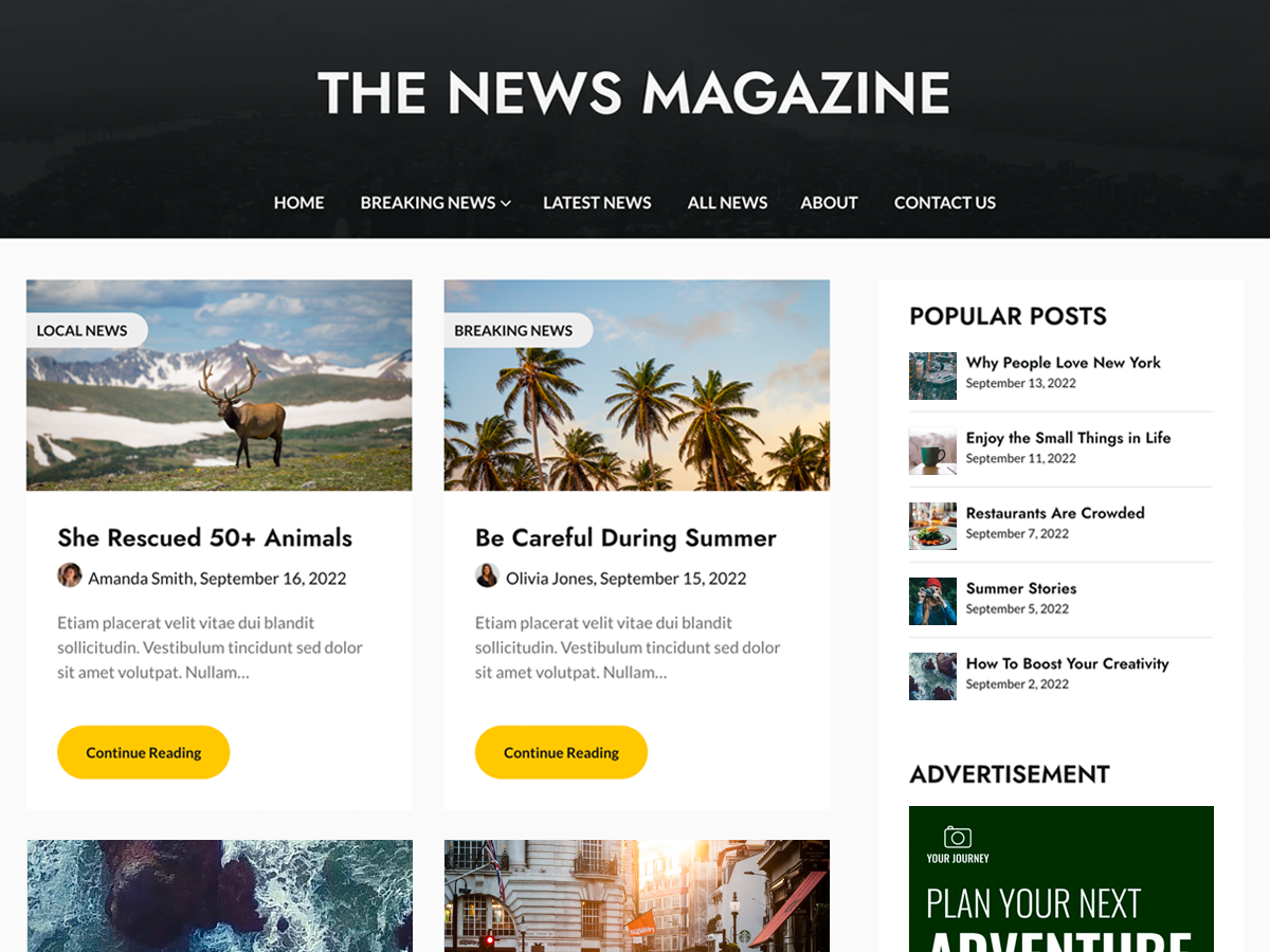 Elegant News Preview Wordpress Theme - Rating, Reviews, Preview, Demo & Download