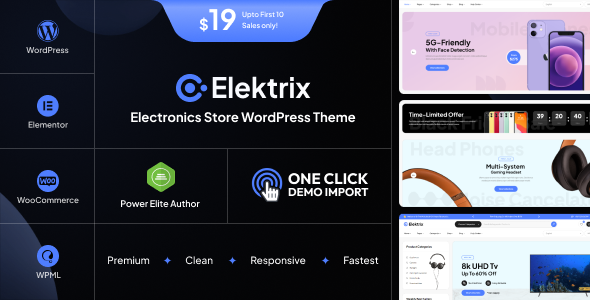 Elektrix Preview Wordpress Theme - Rating, Reviews, Preview, Demo & Download