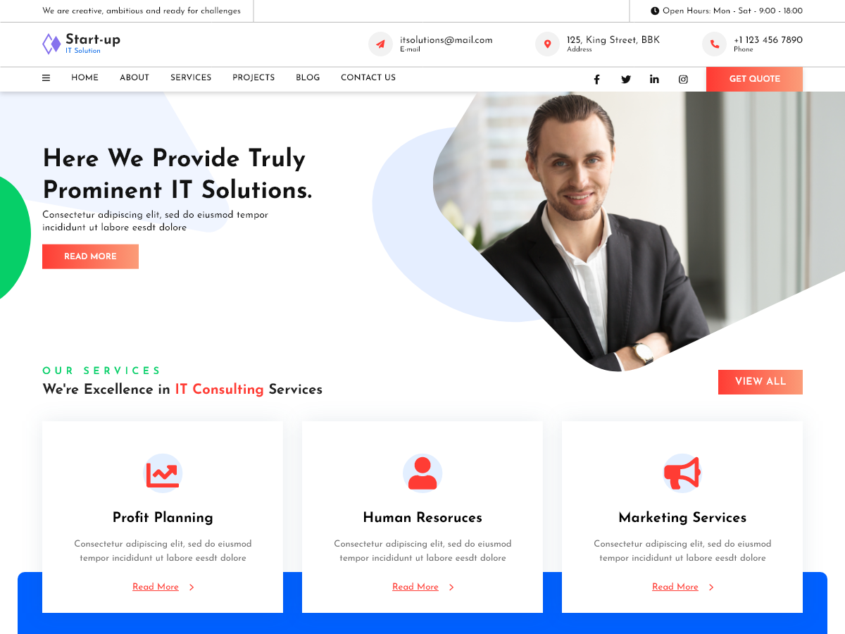 Elemento Startup Preview Wordpress Theme - Rating, Reviews, Preview, Demo & Download