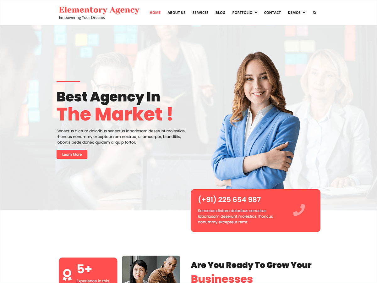 Elementory Agency Preview Wordpress Theme - Rating, Reviews, Preview, Demo & Download