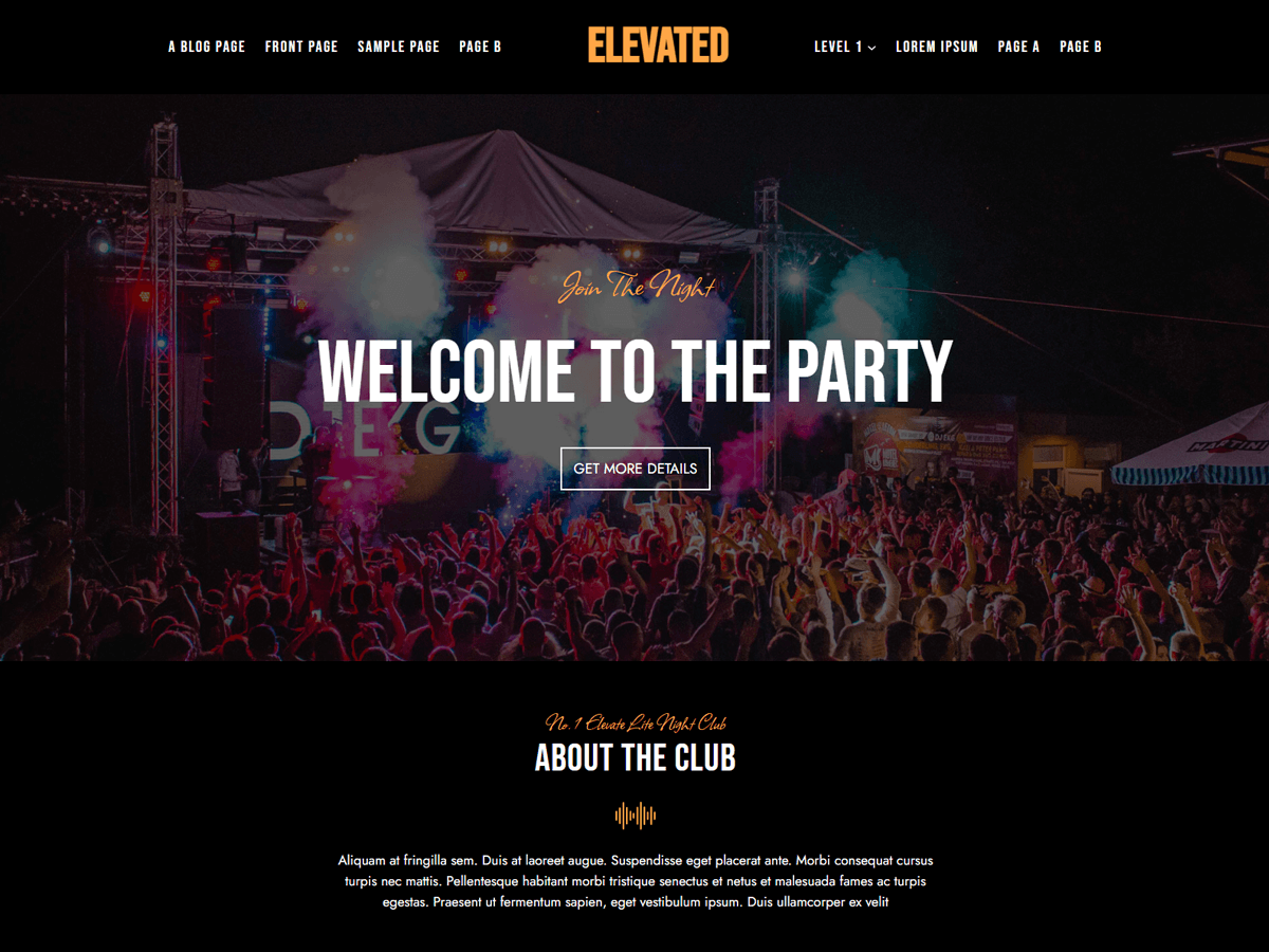Elevated Lite Preview Wordpress Theme - Rating, Reviews, Preview, Demo & Download