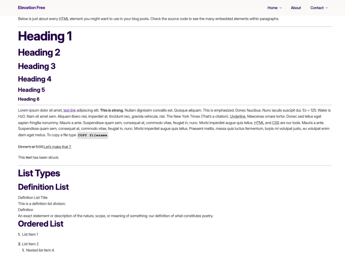 Elevation Free Preview Wordpress Theme - Rating, Reviews, Preview, Demo & Download