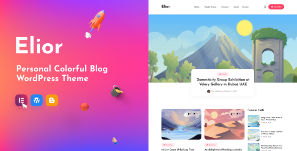 Elior Preview Wordpress Theme - Rating, Reviews, Preview, Demo & Download