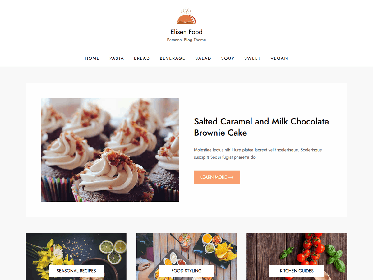 Elisen Food Preview Wordpress Theme - Rating, Reviews, Preview, Demo & Download