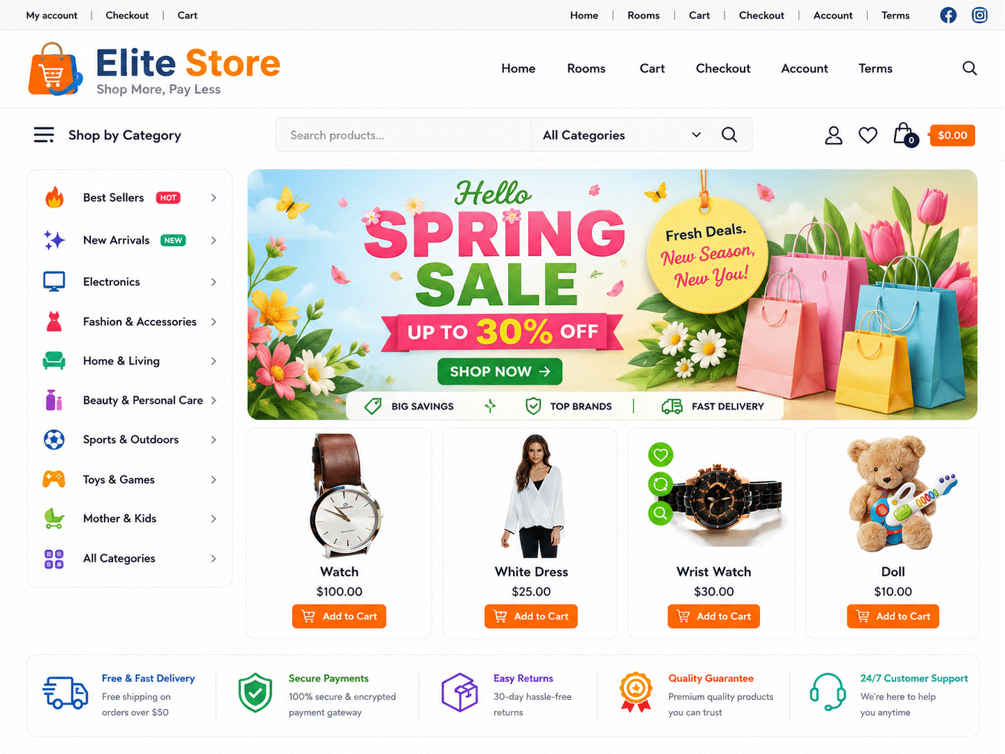 Elite Storefront Preview Wordpress Theme - Rating, Reviews, Preview, Demo & Download
