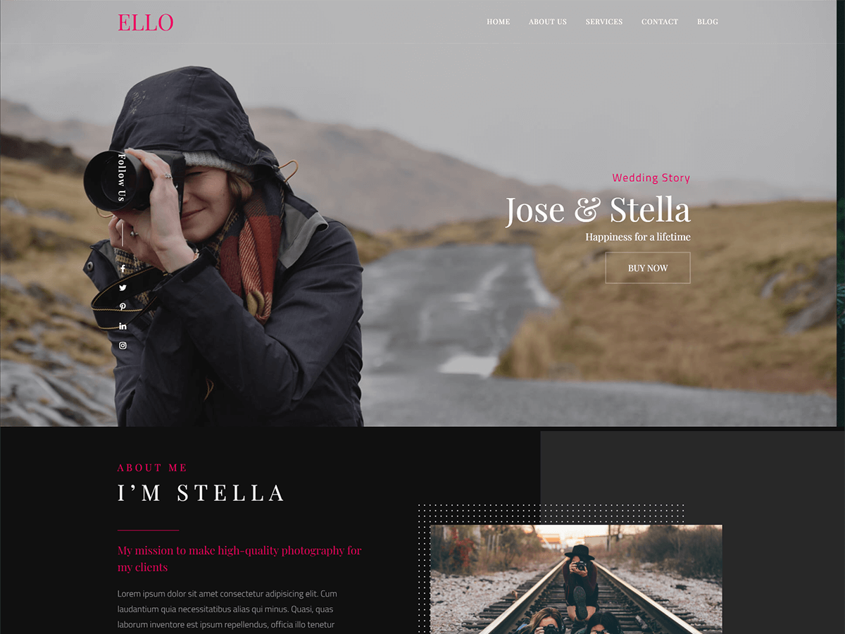 Ello Photographer Preview Wordpress Theme - Rating, Reviews, Preview, Demo & Download