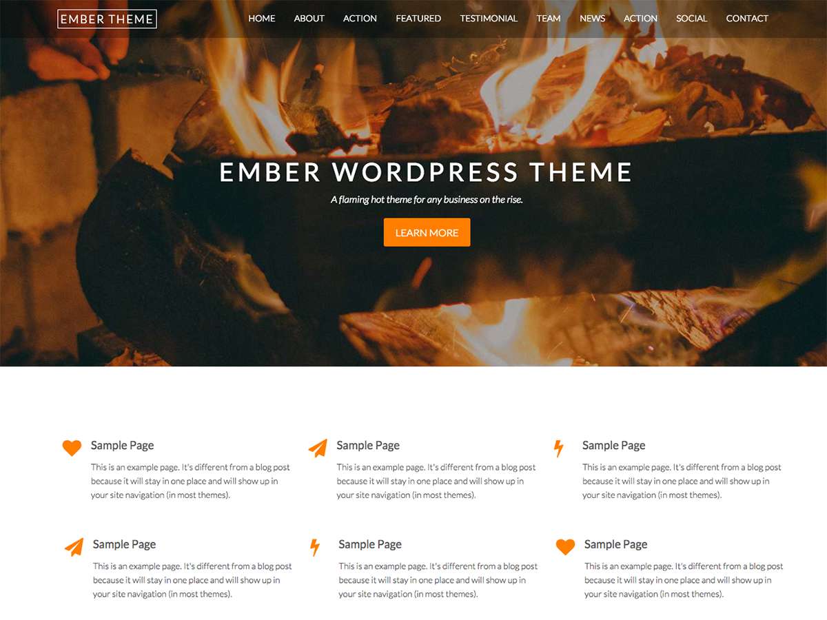 Ember Preview Wordpress Theme - Rating, Reviews, Preview, Demo & Download