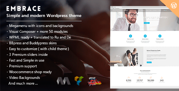 Embrace Preview Wordpress Theme - Rating, Reviews, Preview, Demo & Download