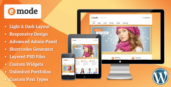 Emode Preview Wordpress Theme - Rating, Reviews, Preview, Demo & Download