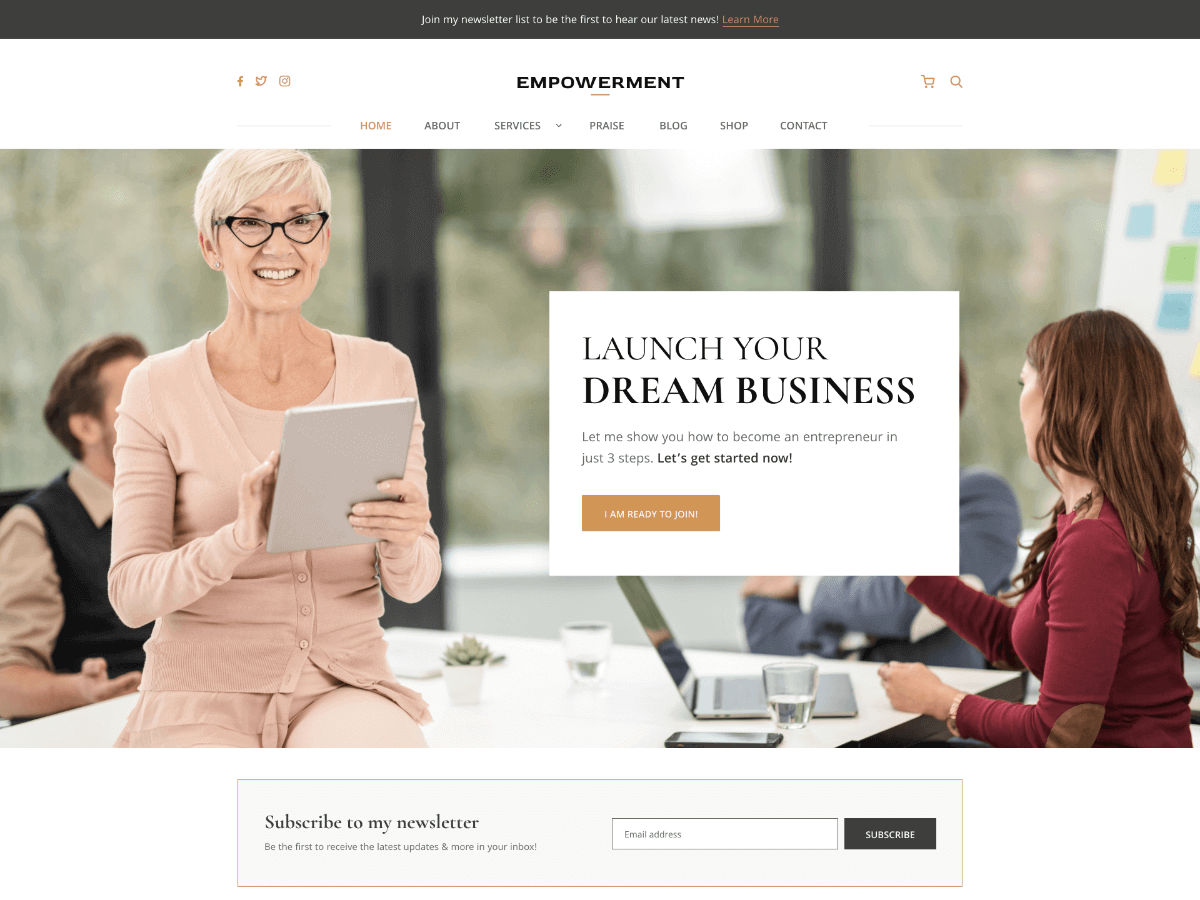 Empowerment Preview Wordpress Theme - Rating, Reviews, Preview, Demo & Download