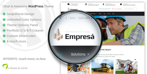 Empresa Preview Wordpress Theme - Rating, Reviews, Preview, Demo & Download
