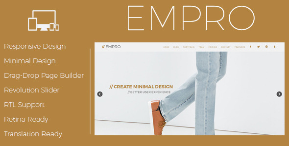 Empro Preview Wordpress Theme - Rating, Reviews, Preview, Demo & Download