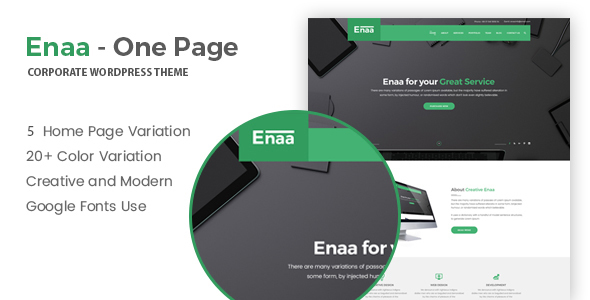 Enaa Preview Wordpress Theme - Rating, Reviews, Preview, Demo & Download