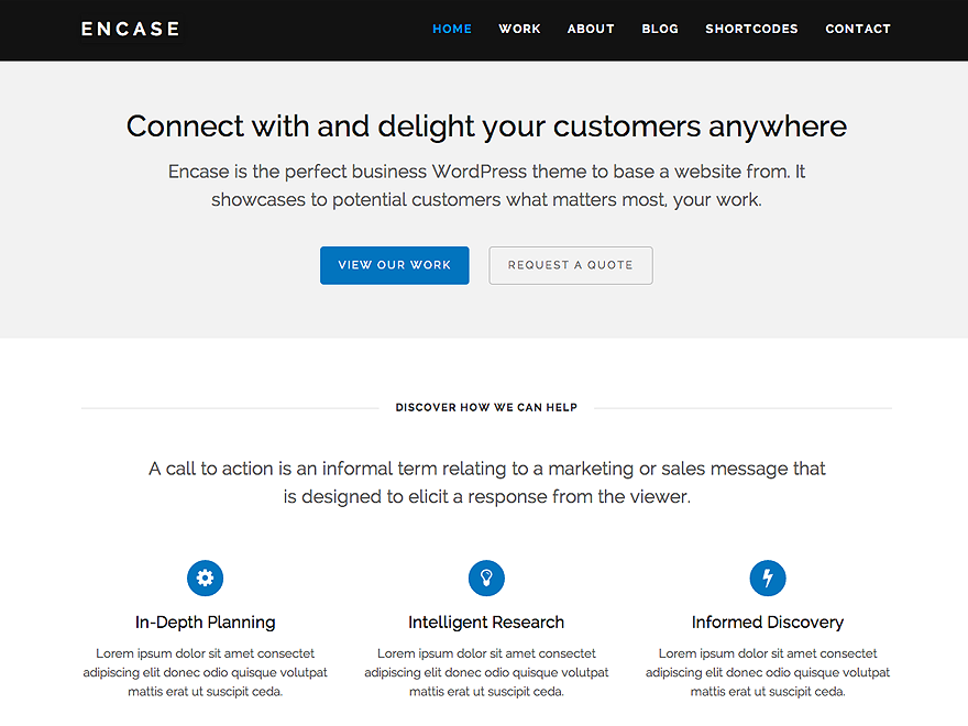 Encase Preview Wordpress Theme - Rating, Reviews, Preview, Demo & Download