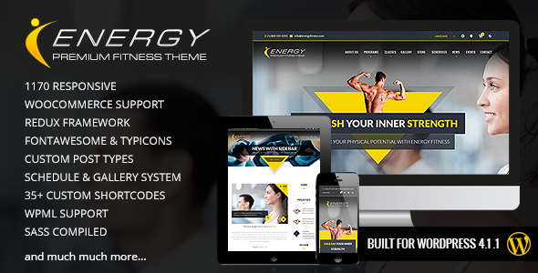 ENERGY Preview Wordpress Theme - Rating, Reviews, Preview, Demo & Download