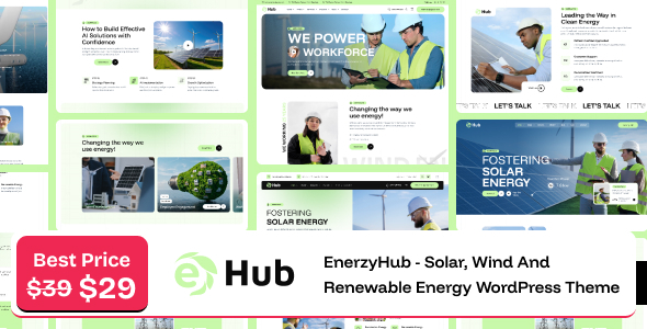 EnerzyHub Preview Wordpress Theme - Rating, Reviews, Preview, Demo & Download
