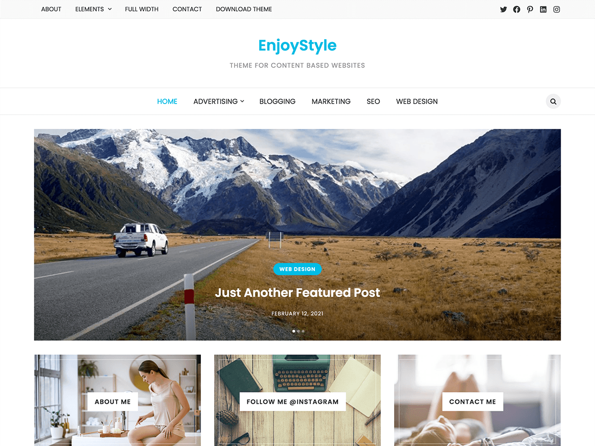 EnjoyStyle Preview Wordpress Theme - Rating, Reviews, Preview, Demo & Download