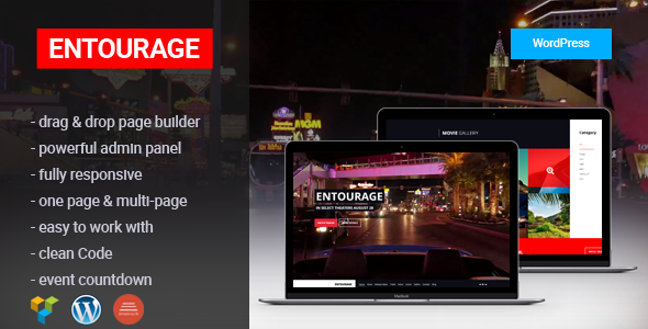 ENTOURAGE Preview Wordpress Theme - Rating, Reviews, Preview, Demo & Download